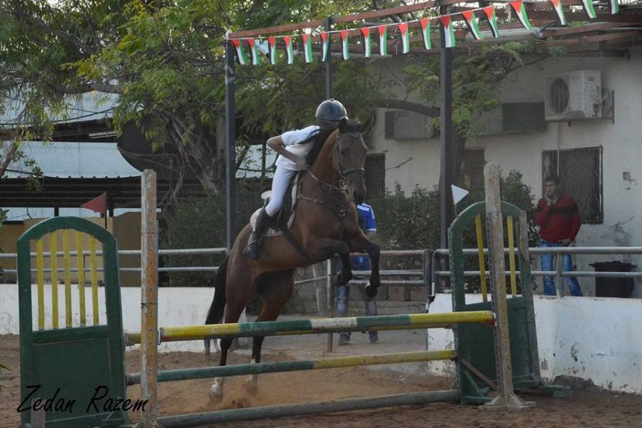 ليث وليد ابن جنين يحصل على المركز الثاني على فئة80سم بسباق الفروسية