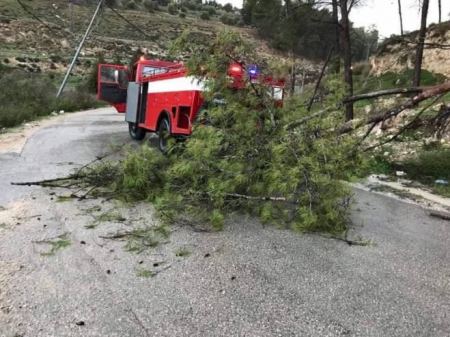 16 حادث إنقاذ في جنين خلال المنخفض