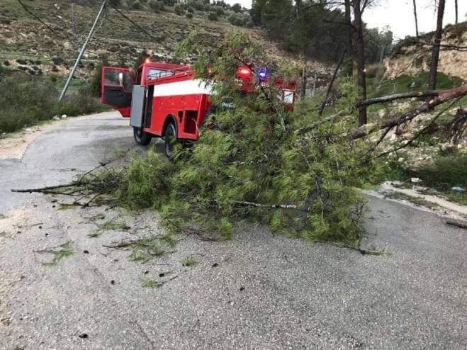 16 حادث إنقاذ في جنين خلال المنخفض