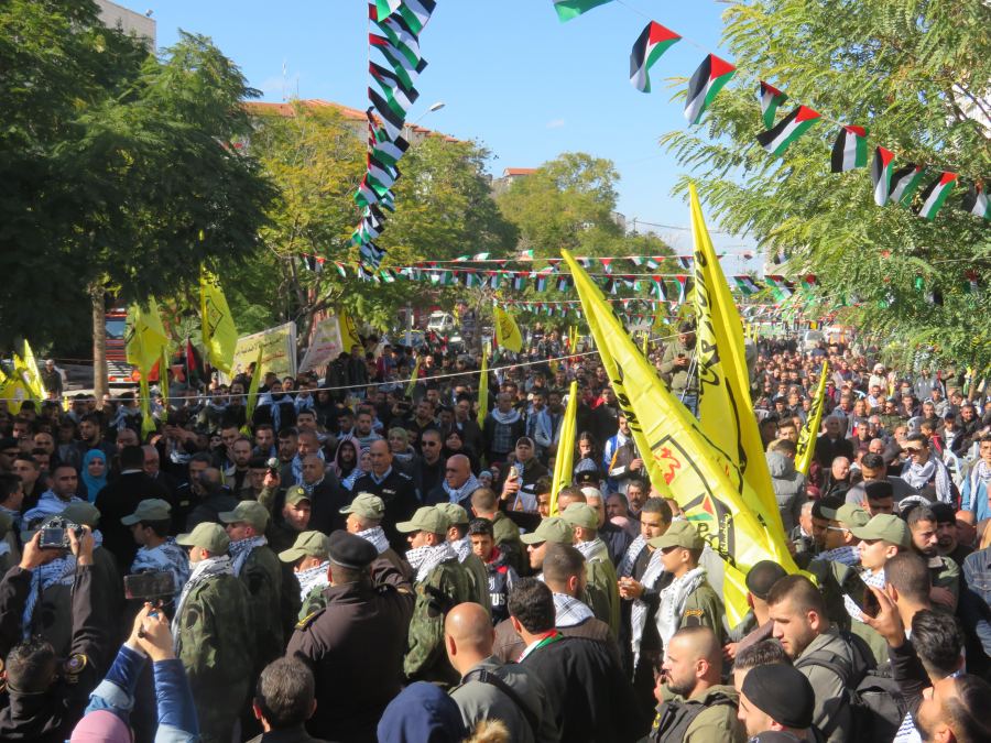  جماهير محافظة جنين تحي الذكرى الــــــ 55 لانطلاقة الثورة الفلسطينية وحركة فتح