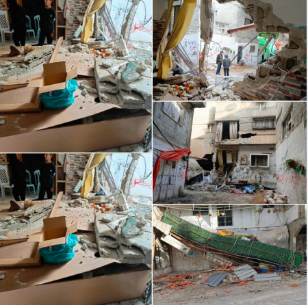 شهيدان اثر قصف الاحتلال حارة المنشية في مخيم نور شمس