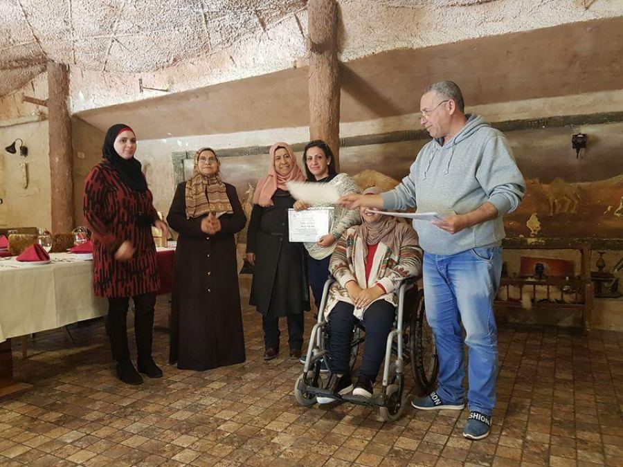 خاص-تكريم في مدينة جنين ل موظفات التأهيل المجتمعي المشاركات في مشروع نحو بيئة دامجة في المدارس لاشخاص ذوي الاعاقة من المحافظات الشمالية