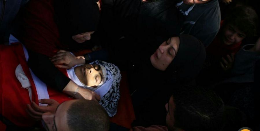 تشيع جثمان الشهيد أحمد أبو عبيد 19 عاما في جنين.