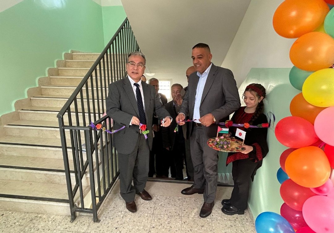 اليابان تحتفل بانتهاء مشروعها التنموي لتوسعة مدرسة الجيب الابتدائية