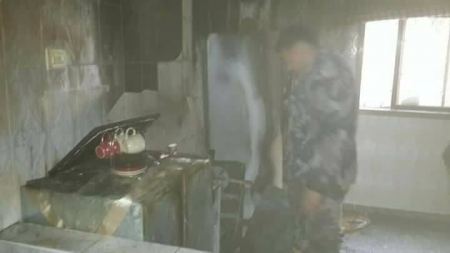 إخماد حريق منزل و معالجة تسرب للغاز بمدينة جنين