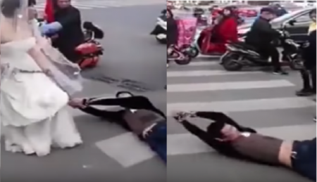 عروس تجرّ عريسها في الشّارع لسبب صادم!