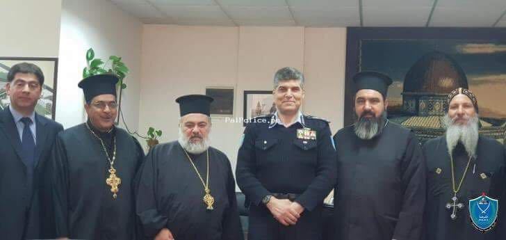 وفد من رجال الدين المسيحي يقدم الشكر للواء حازم عطا الله على جهود مؤسسة الشرطة