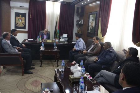 المحافظ يستقبل طاقم المحطة الطبية الأردنية الجديد و مدير عام وحدة الحماية والحراسات في الشرطة