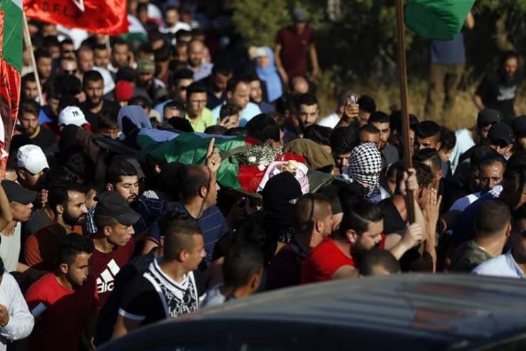 تشييع جثمان الشهيد محمد حسن في قصرة جنوب نابلس
