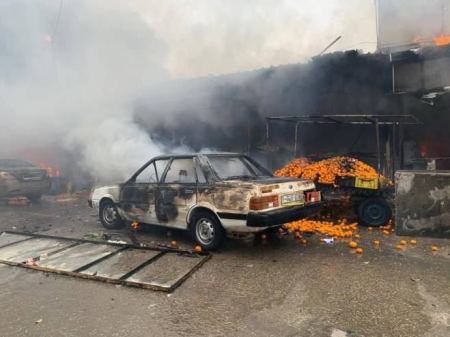  وفاة 9 مواطنين وإصابة 53 بحريق كبير في غزة