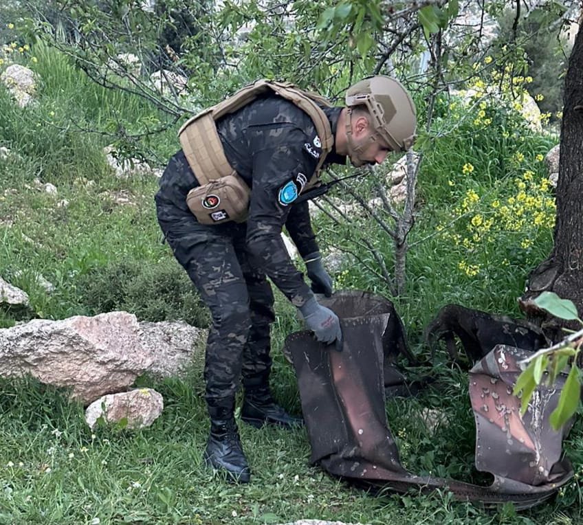 سقوط شظايا صواريخ شرق بيت لحم