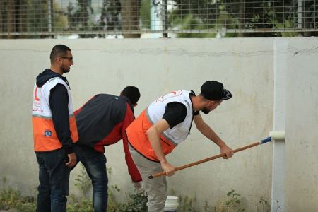 عمل تطوع جنوب جنين تحت شعار ” بلدتنا جبع نظيفة وجميلة “