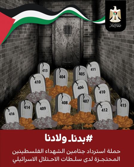  سلطات الاحتلال تصعد سياسة احتجاز جثامين الشهداء الفلسطينيين