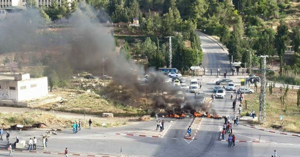 إغلاق طرق حيوية بمحافظة رام الله