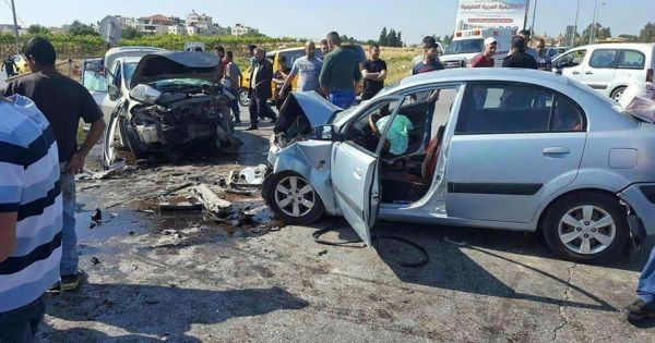 10 اصابات بحادث سير في رام الله