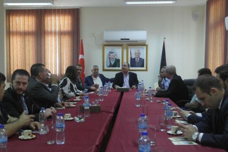  حافظ محافظة جنين اللواء ابراهيم رمضان يستقبل وفدا من مجلس العلاقات الاقتصادية الخارجية التركية