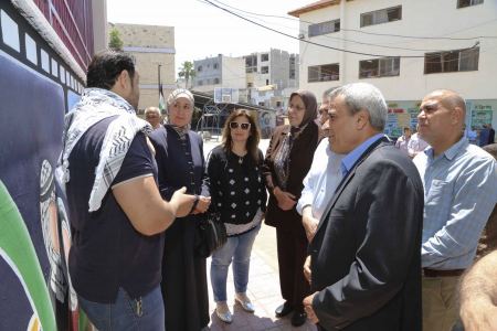 قلقيلية : افتتاح جدارية تجسد ذكرى النكبة في مدرسة الصديق