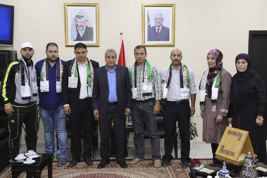 قلقيلية : المحافظ يلتقي وفدا من الاتحاد الوطني للشباب الفلسطيني