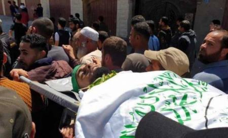 تشييع جثمان الشهيد عبد العال في رفح