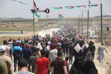  إصابات برصاص الاحتلال وبالاختناق خلال قمع مليونية العودة شرق غزة