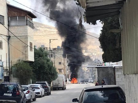 إصابات بالاختناق خلال مواجهات مع الاحتلال في قريوت جنوب نابلس