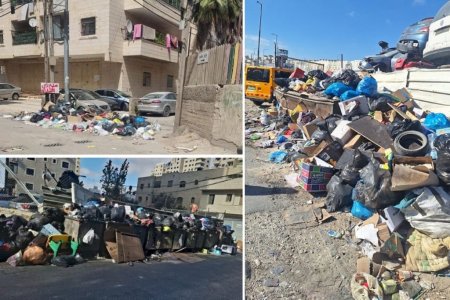 تراكم النفايات في بلدة كفر عقب بسبب منع الاحتلال دخول شاحنات النظافة