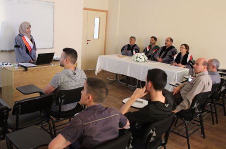 مناقشة رسالة ماجستير في الرياضيات التطبيقية بالجامعة العربية الامريكية 