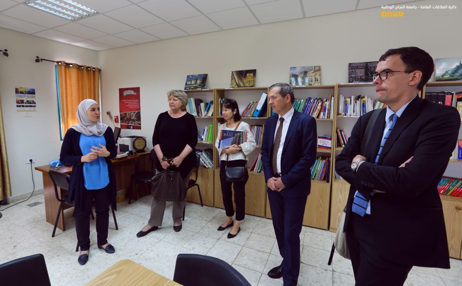وفد من القنصلية الفرنسية العامة في القدس يزور جامعة النجاح الوطنية لبحث سبل تطوير التعاون المشترك
