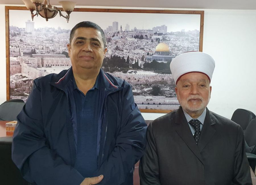 المفتي حسين واللواء النتشة تباحثا بآخر مستجدات اللجنة القطرية الدائمة لدعم القدس