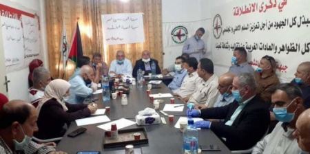  جنين: جبهة النضال الشعبي تنظم ندوة سياسية رفضاً لسياسة الضم
