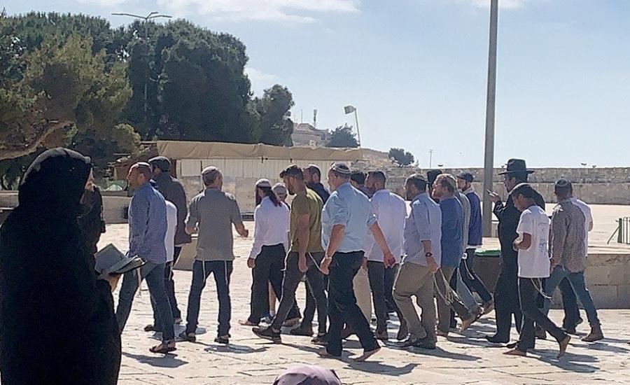 عشرات المستوطنين يقتحمون الاقصى