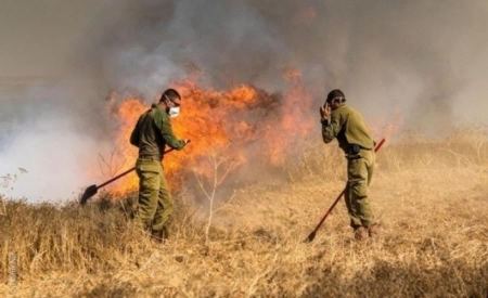 جيش الاحتلال يهدد بالرد على اطلاق البالونات الحارقة من غزة
