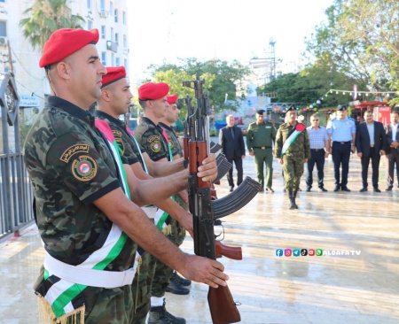 وضع اكليل الورد على صرح الشهداء في جنين 
