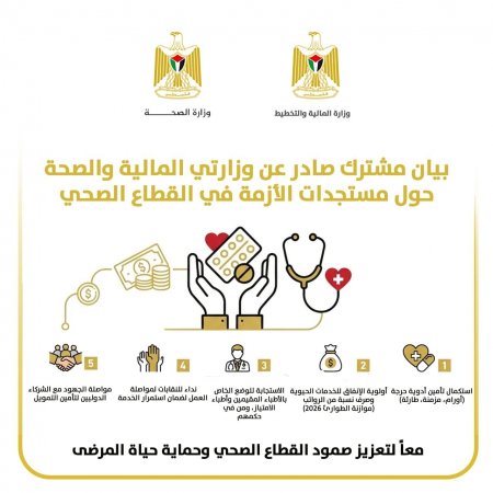 المالية" و"الصحة": نعمل بشكل حثيث لاستكمال ترتيبات عاجلة لتوريد أدوية منقذة للحياة ومنع انهيار الخدمات الطبية