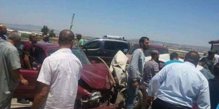 اصابة 5 مواطنين بحادث سير غرب جنين