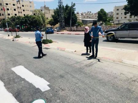  "تميز طولكرم 4" بالشراكة مع "ريشة فنان" ينفذان خطوط مشاة 3D