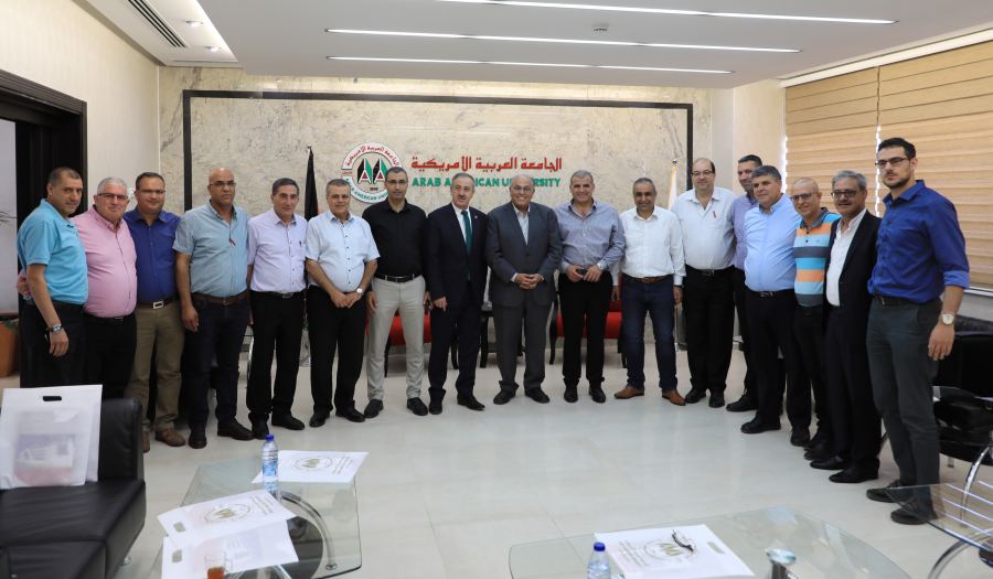 الجامعة العربية الامريكية تستقبل وفداً من رؤساء وممثلي المجالس المحلية والقطرية في الداخل