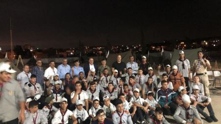 المحافظ الرجوب يتفقد التجمع الكشفي المركزي( مخيم البيادر) في الزبابدة