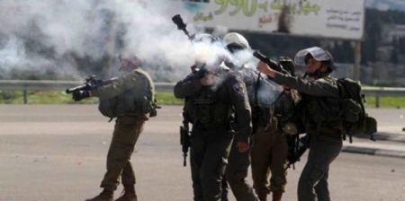 مسيرة في قرية صفا غرب رام الله رفضا لاستيلاء الاحتلال على الأراضي لصالح الاستيطان