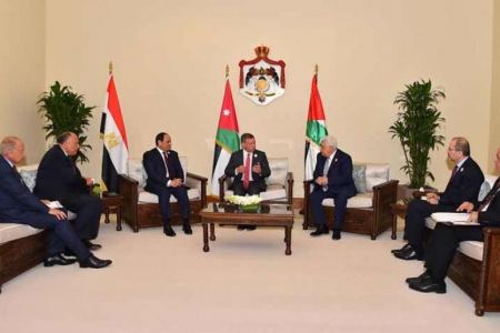 لقاء مصري اردني فلسطيني اليوم قبيل زيارة وفد ترامب