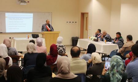 مناقشة رسالة ماجستير ببرنامج حل الصراعات والتنمية في الجامعة العربية الامريكية 