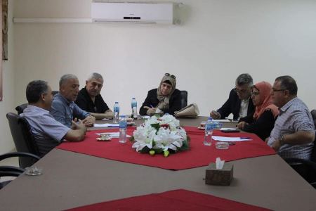 اجتماع في محافظة جنين حول عيادة الأورام السرطانية في مستشفى جنين الحكومة