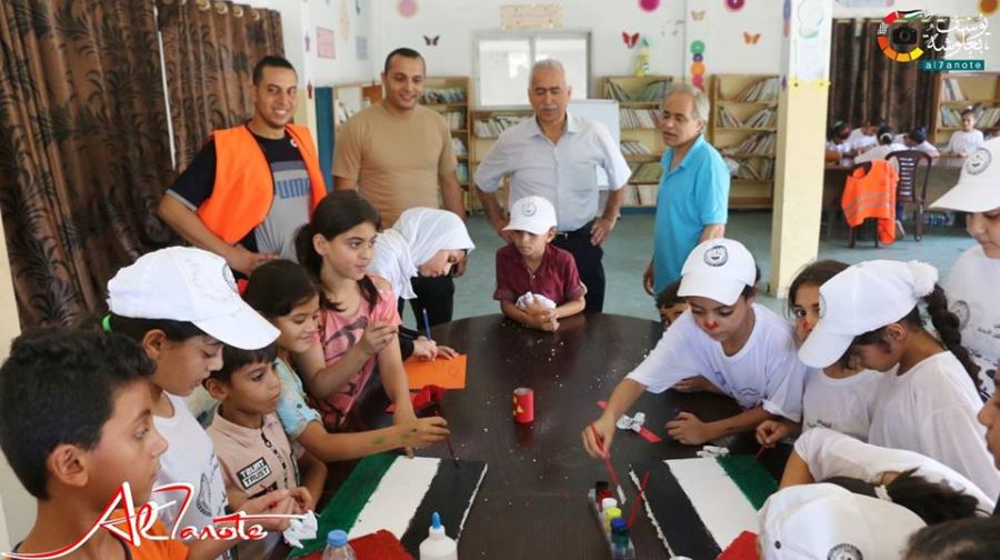  الحداد وأبو الشيخ يزوران المخيم الصيفي بنادي الزيتون 