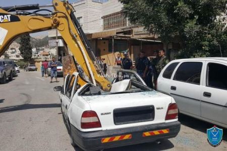 الشرطة تتلف ( 277 ) مركبة غير قانونية في جنين