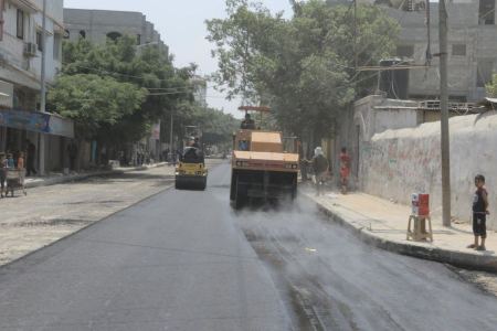بلدية غزة: البدء برصف شارع المنصورة بحي الشجاعية
