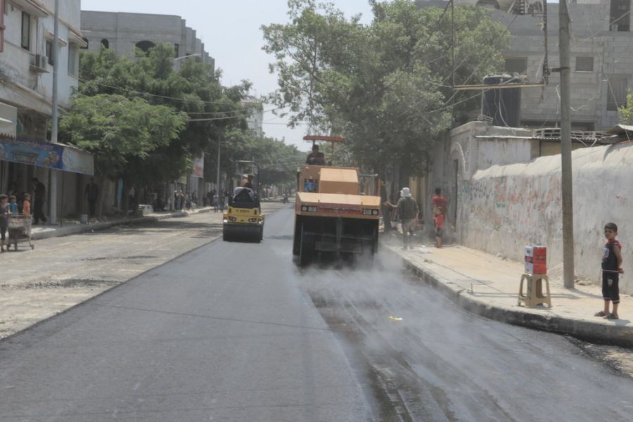 بلدية غزة: البدء برصف شارع المنصورة بحي الشجاعية