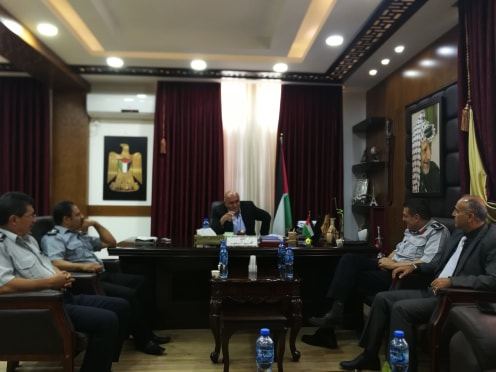 الرجوب يستقبل مدير الدفاع المدني الجديد في محافظة جنين