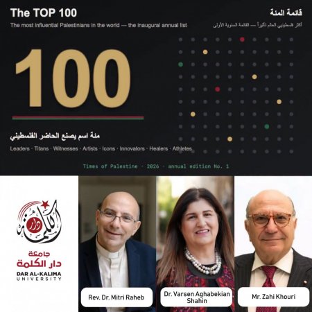السيد زاهي خوري و القس د. متري الراهب ضمن قائمة اكثر شخصية فلسطينية تأثيرا لعام 2026