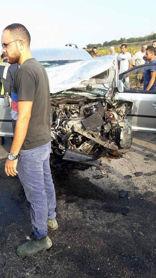 بالصور : اصابات وصفت بعضها بالحرجه في حادث سير قرب يعبد في جنين 