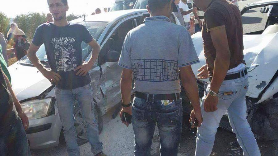 اصابات في حادث سير بنابلس 